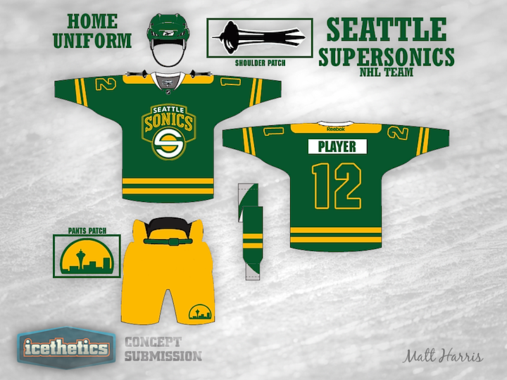 seattle supersonics hockey jersey