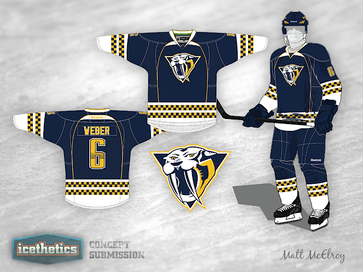 Nashville Predators jersey concept! Brought back their triangle