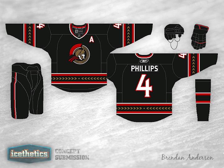 Ottawa Senators - Full Jersey Concepts (4 Total) - Saw a screenshot from an  Icethetics post I made the other day - just wanted to post the entire  concept I put together!