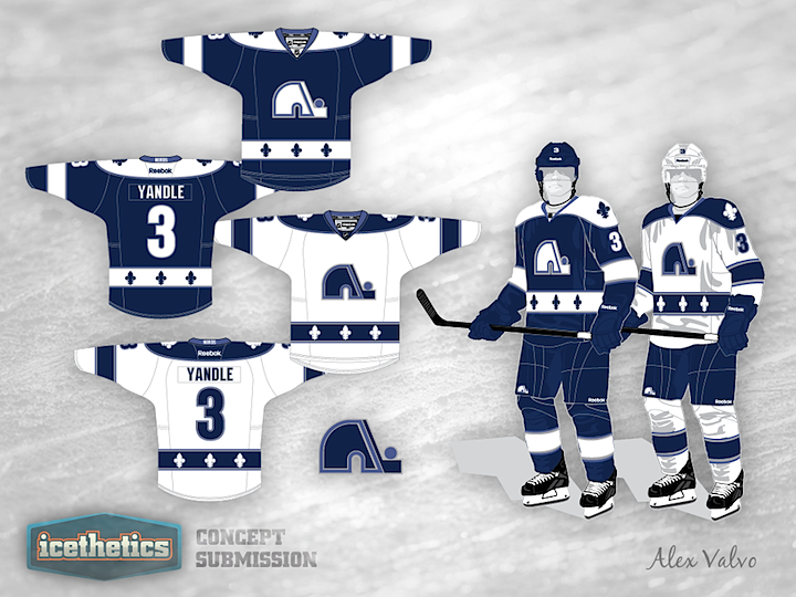 NHL Concept Series. Quebec Nordiques Home Uniform.