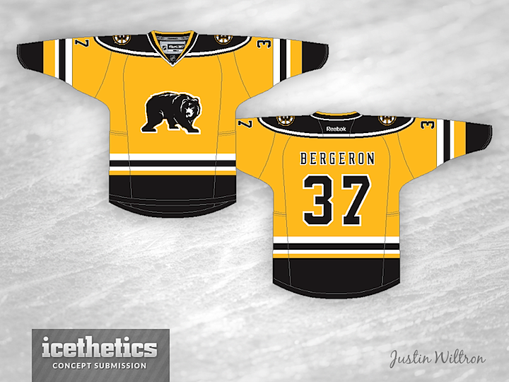 Boston Bruins With Bear Team Logo Shoulder Jersey Patch