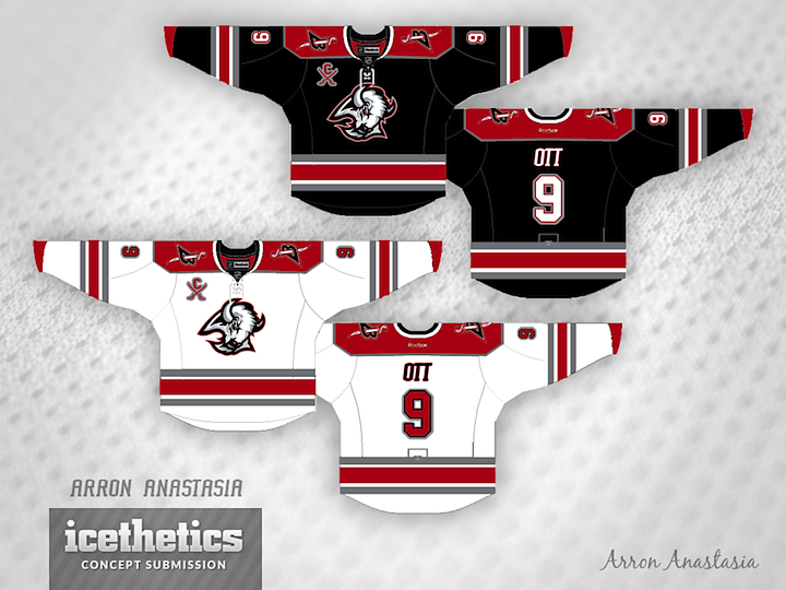 black and red sabres jersey
