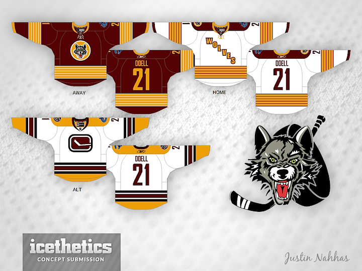Chicago Wolves Alternate Uniform - American Hockey League (AHL