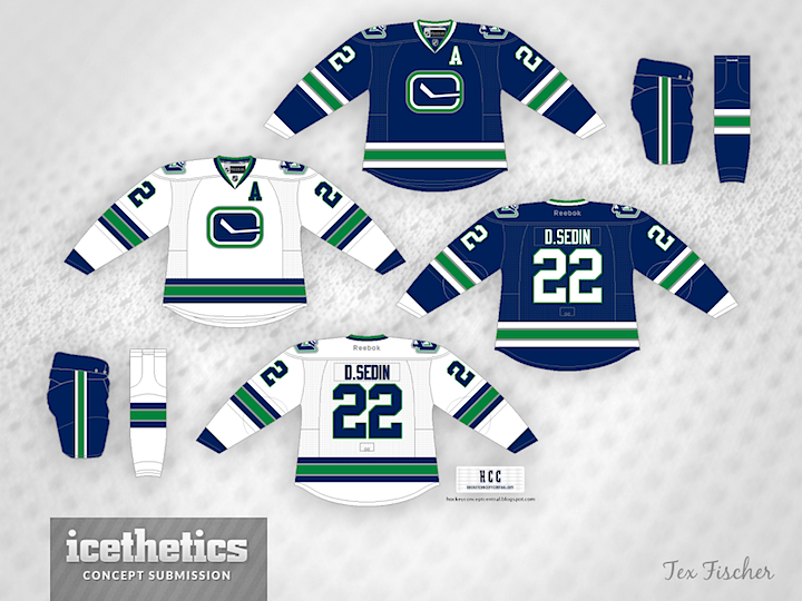 canucks stick in rink jersey